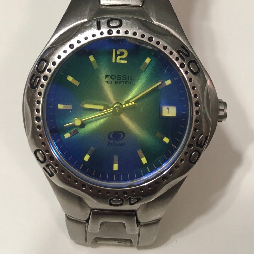 Fossil Blue stainless steel watch